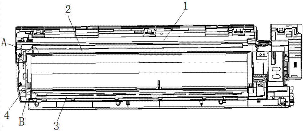 Air conditioner shell drainage structure and air conditioner