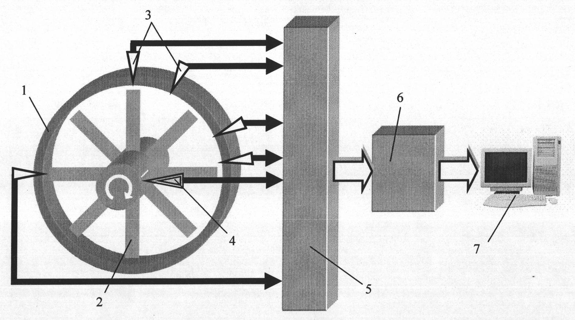 Method for detecting synchronous vibration parameters of high-speed rotary blade under constant speed