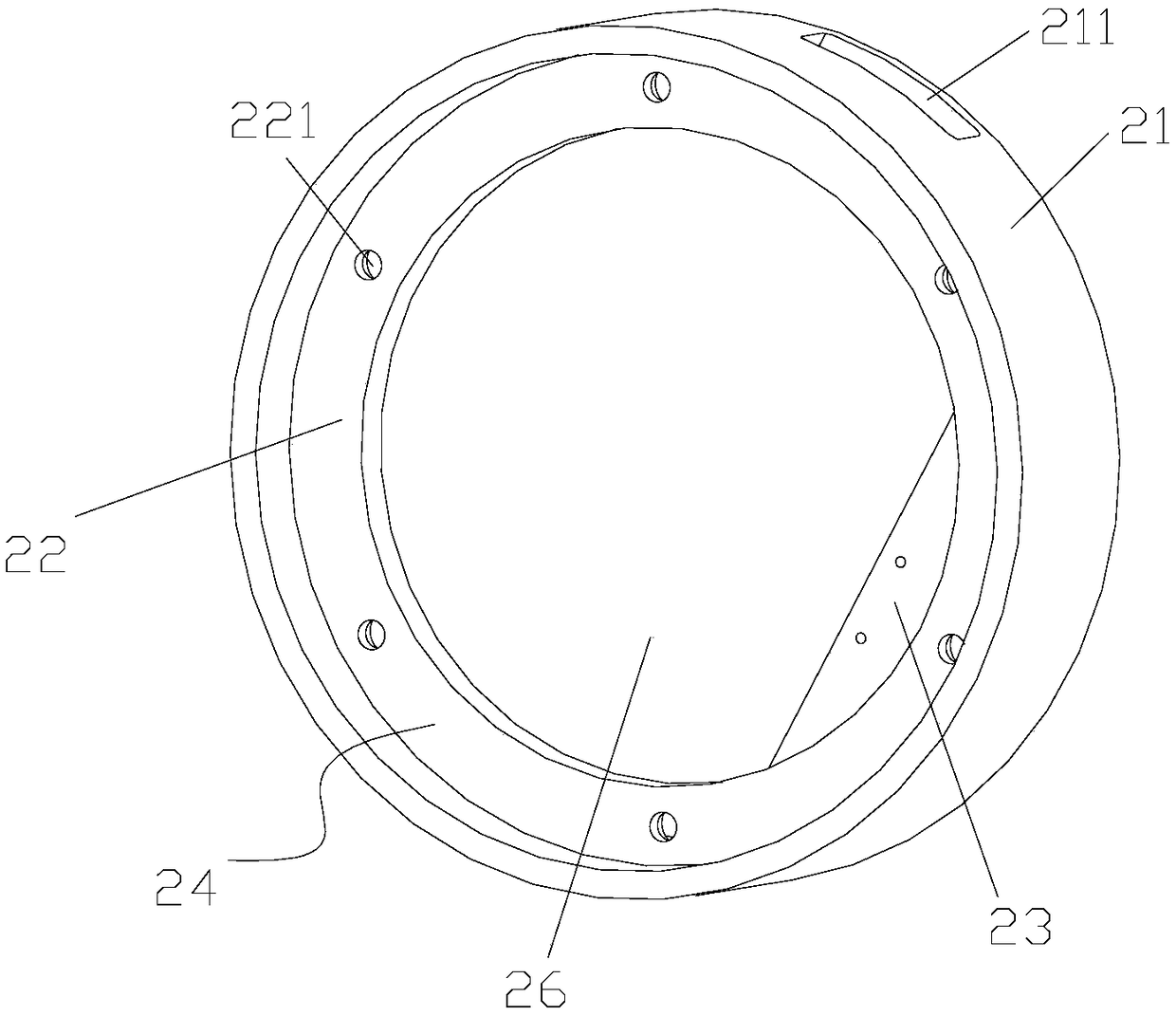 A rear-mounted electric spindle structure with braking function