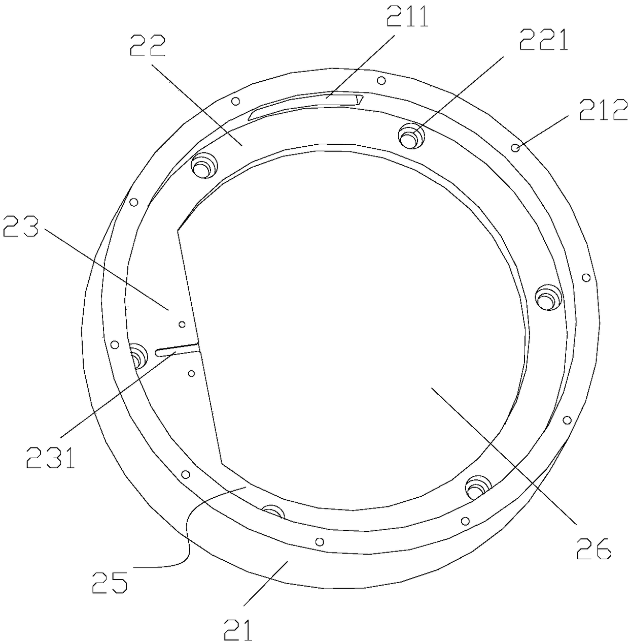 A rear-mounted electric spindle structure with braking function