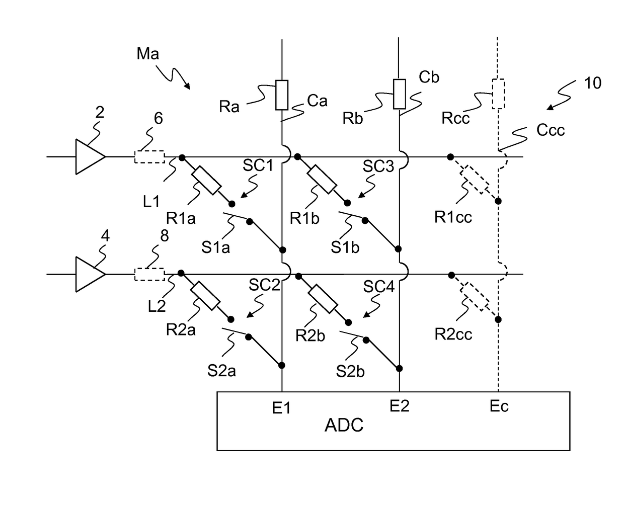 Method for determining active input elements of an input arrangement and input arrangement