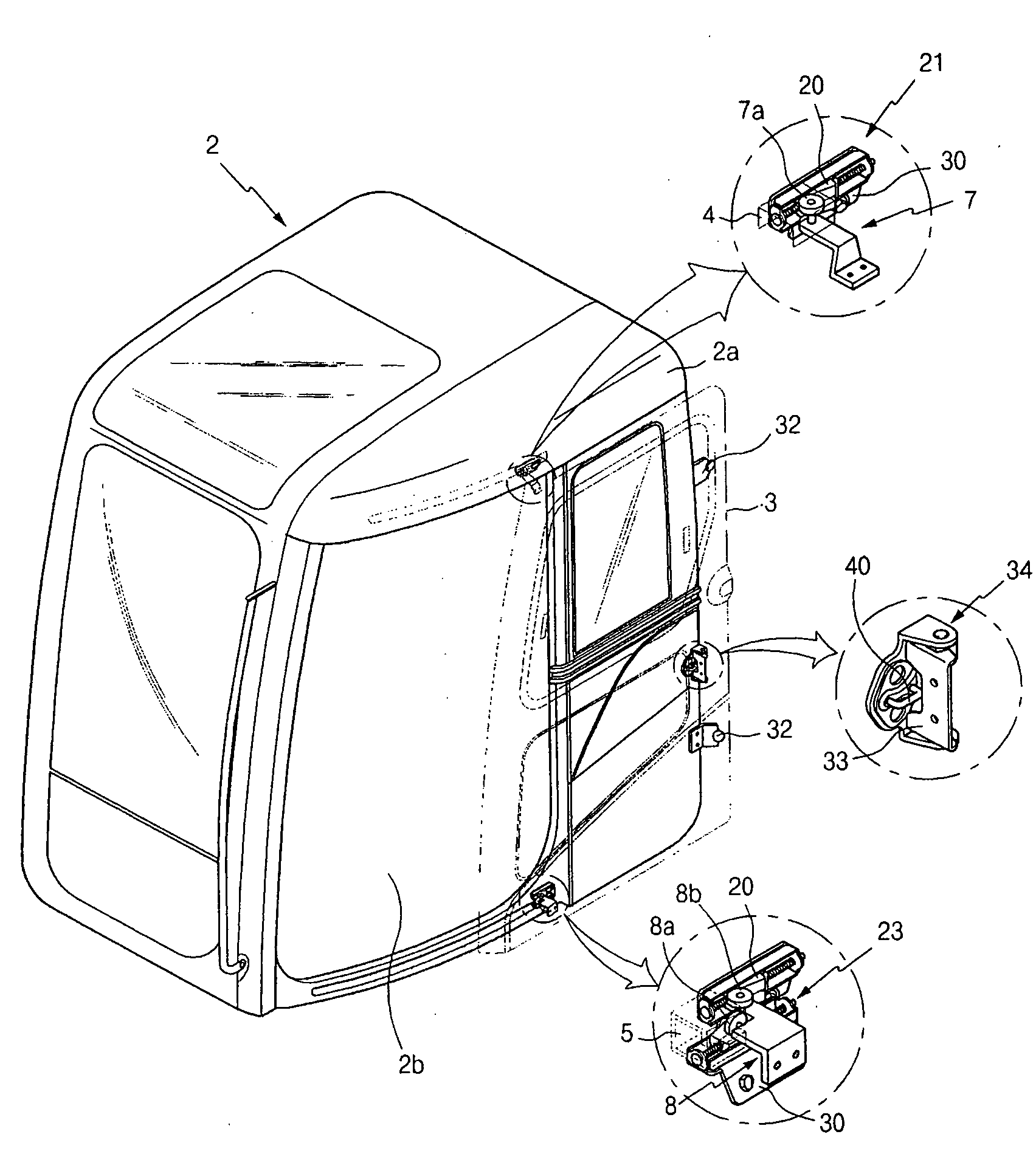 Operator cab for heavy equipment