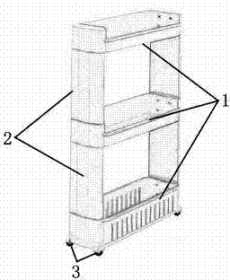 Movable crevice shelf