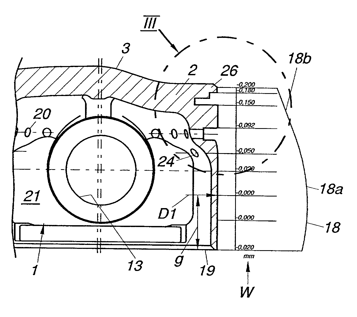 Piston for a four-stroke internal combustion engine