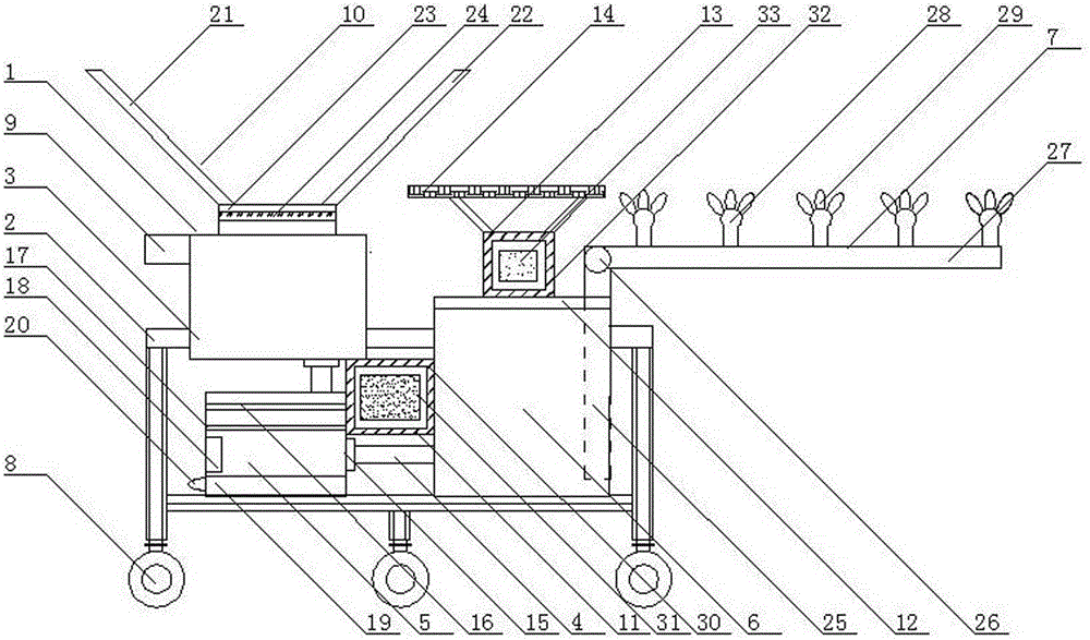 Device for collecting and utilizing rainwater to irrigate farmlands