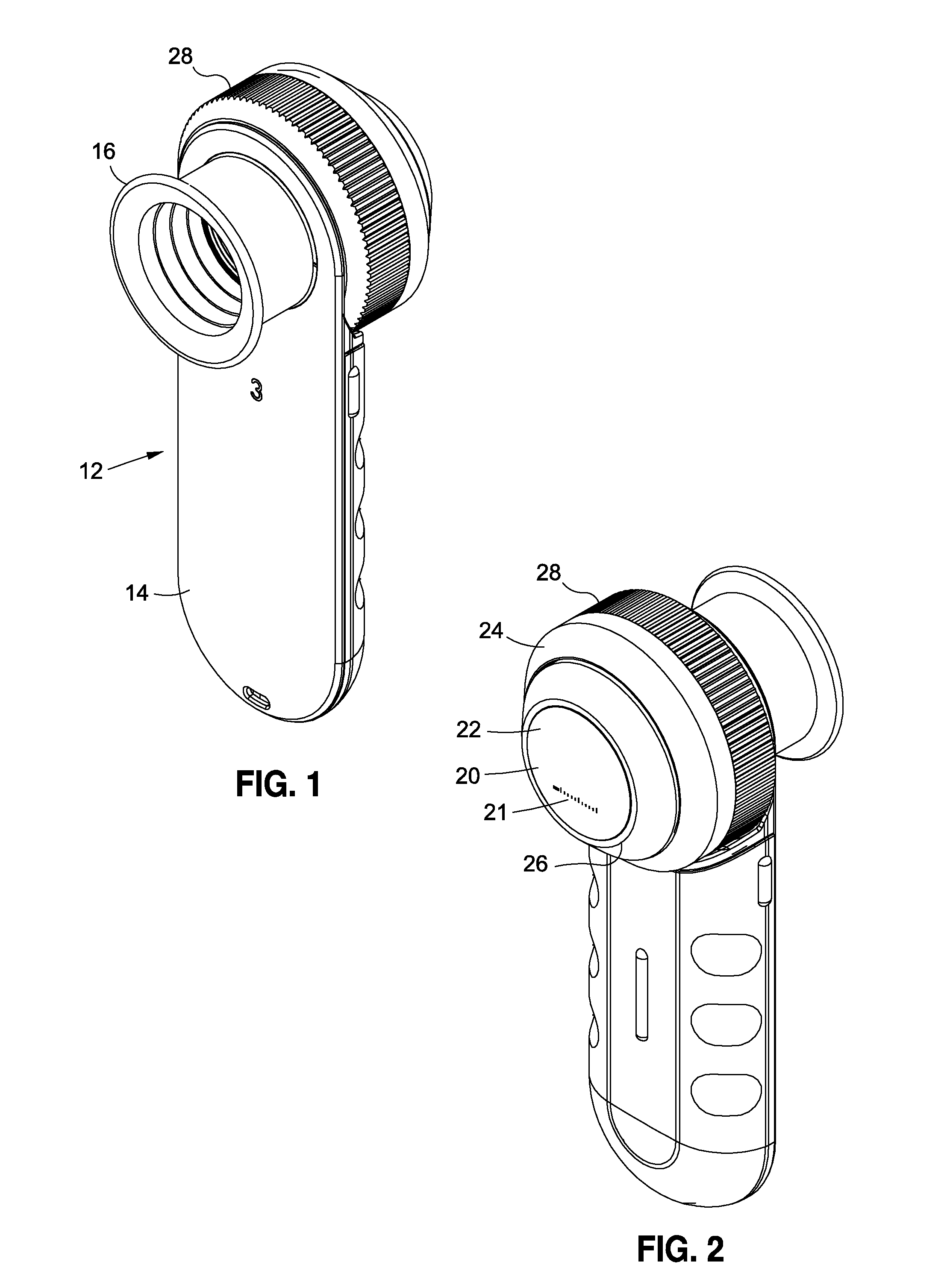 Dermoscopy illumination device with selective polarization and orange light for enhanced viewing of pigmented tissue