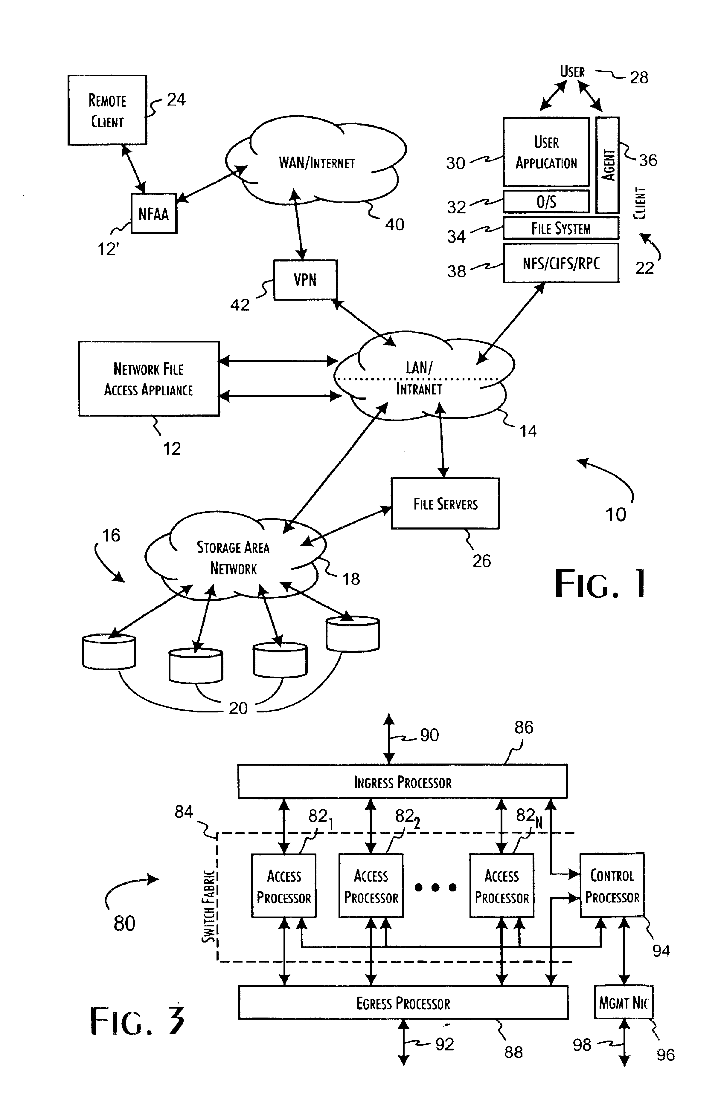 Secure network file access controller implementing access control and auditing