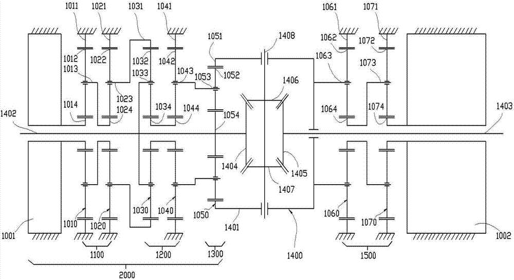 Electric differential device with torque fixed-direction distribution function