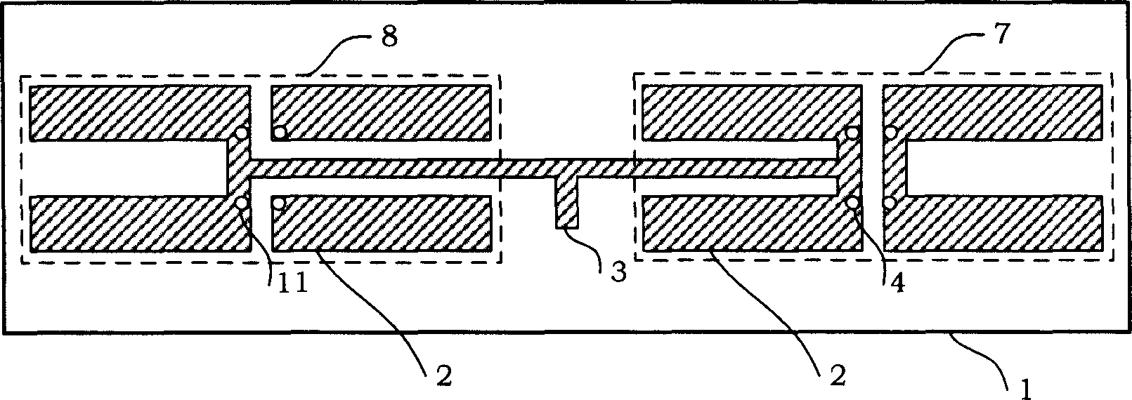 Cross feed broad-band omnidirectional antenna