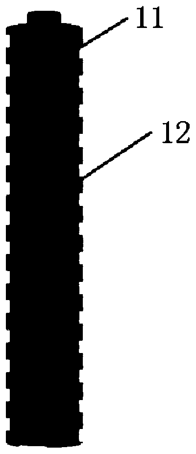 A device and method for remediating polluted soil and groundwater using a composite electrode