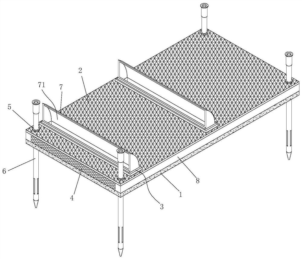 Bottom mud repairing structure with purification function