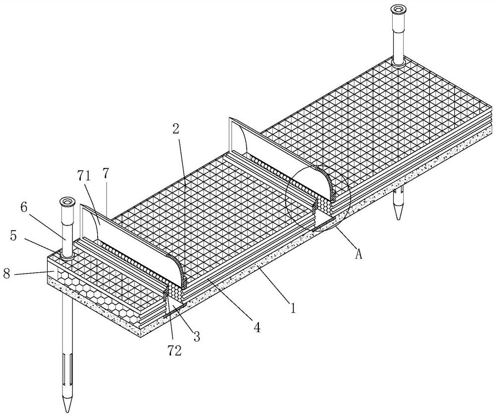 Bottom mud repairing structure with purification function