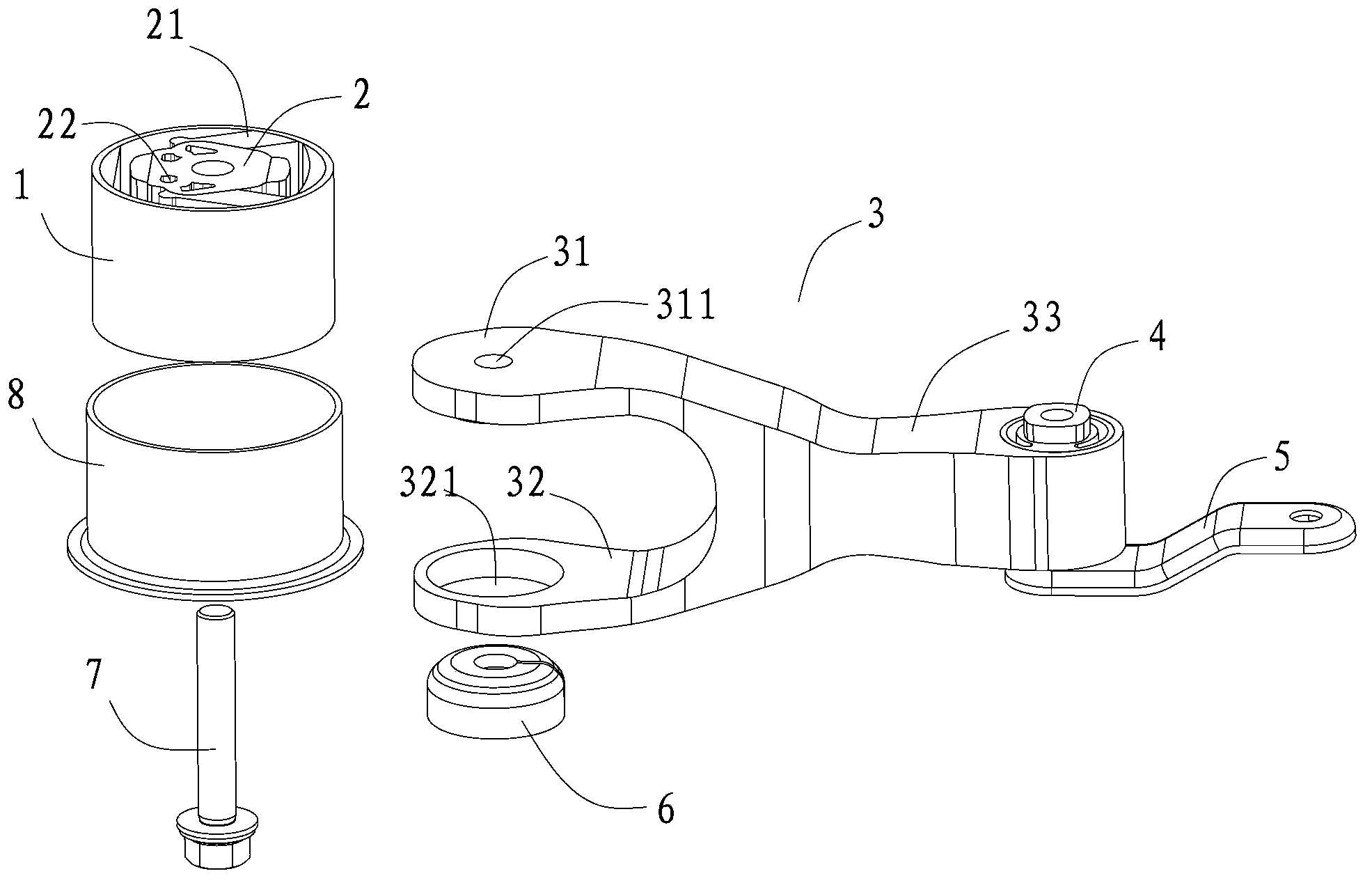 Twisting prevention pull rod suspension for vehicle power assembly and vehicle provided with same