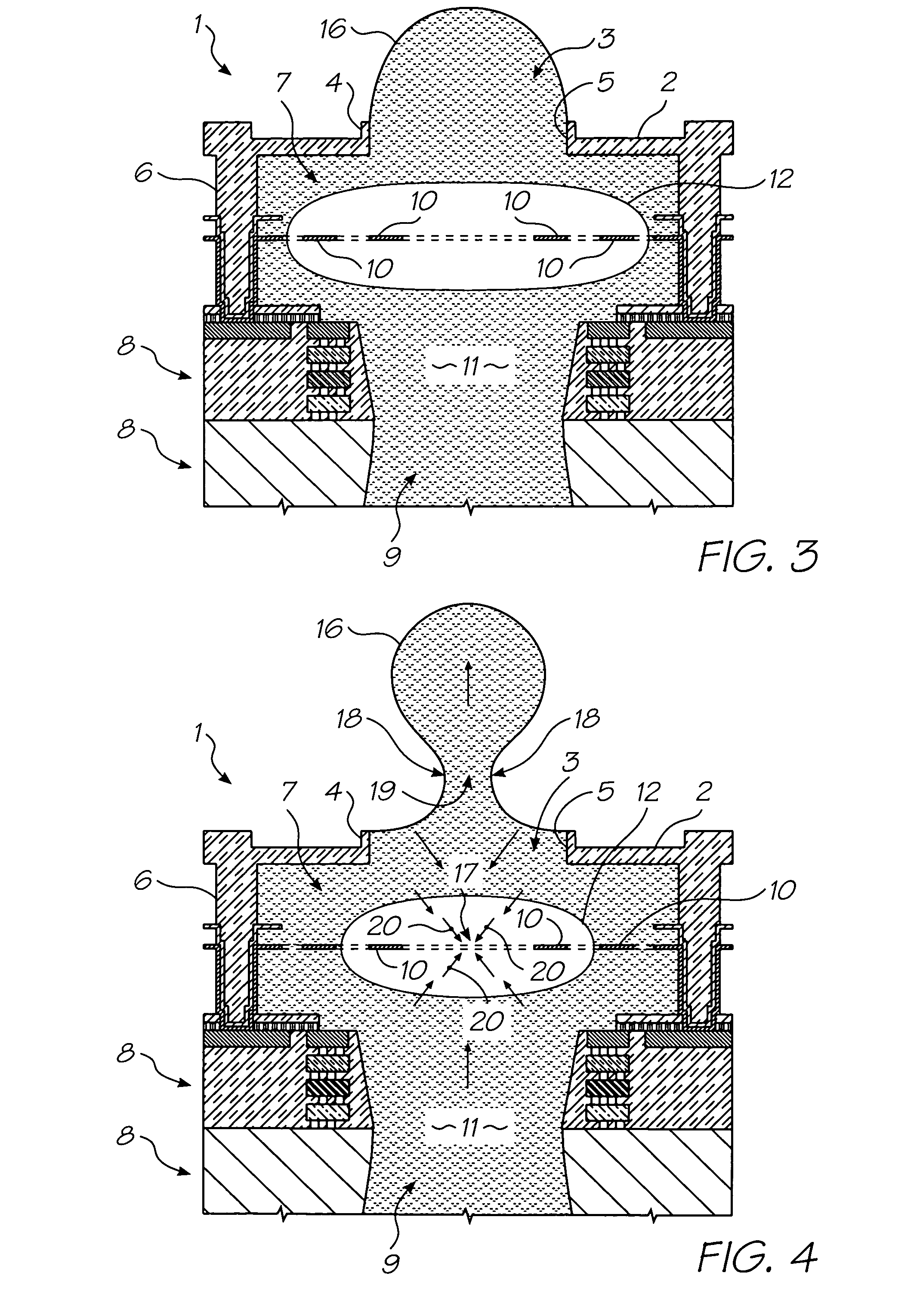 Printhead heaters with small surface area