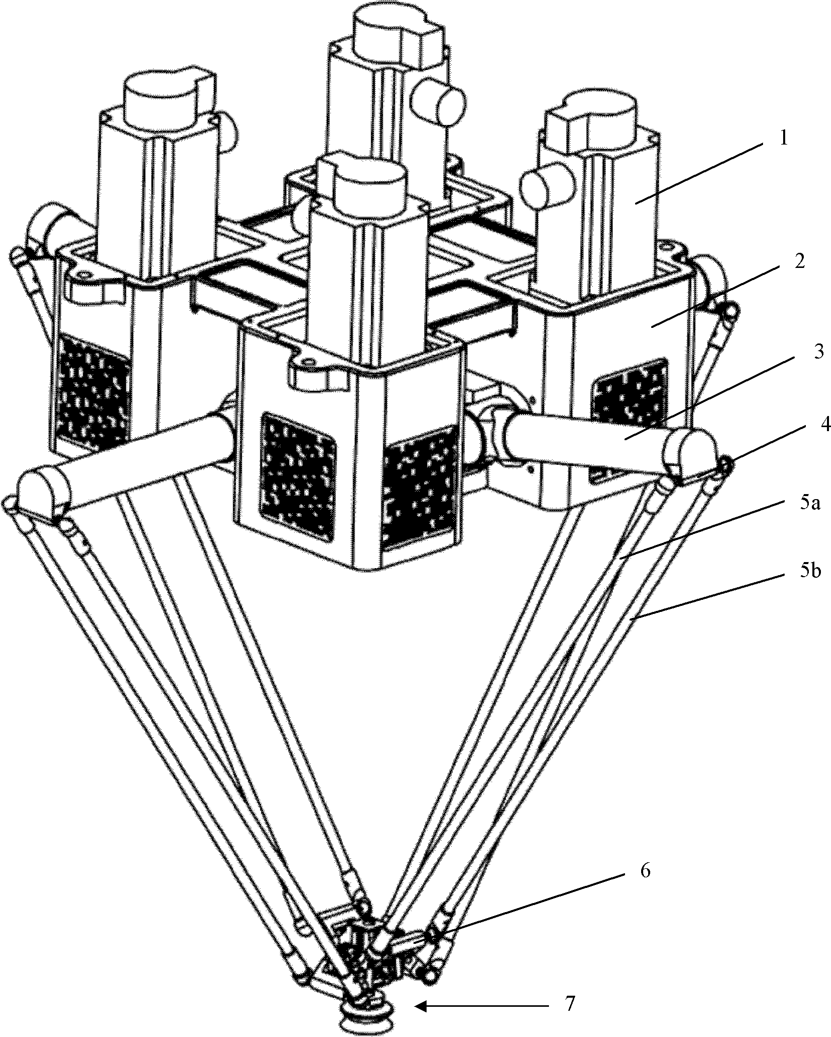 High-speed parallel manipulator with three-dimensional translation and one-dimensional rotation