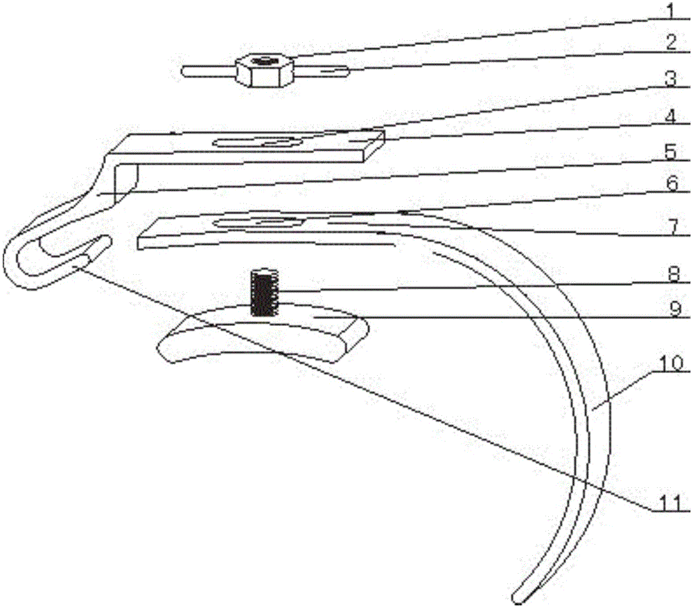 Single-sided corrective device for ingrown nail and operating method thereof