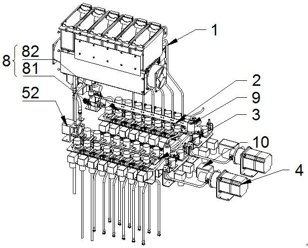 Multifunctional full-automatic liquid adding and discharging device for pathological section dyeing machine