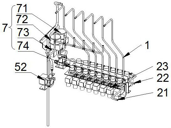 Multifunctional full-automatic liquid adding and discharging device for pathological section dyeing machine