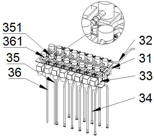 Multifunctional full-automatic liquid adding and discharging device for pathological section dyeing machine