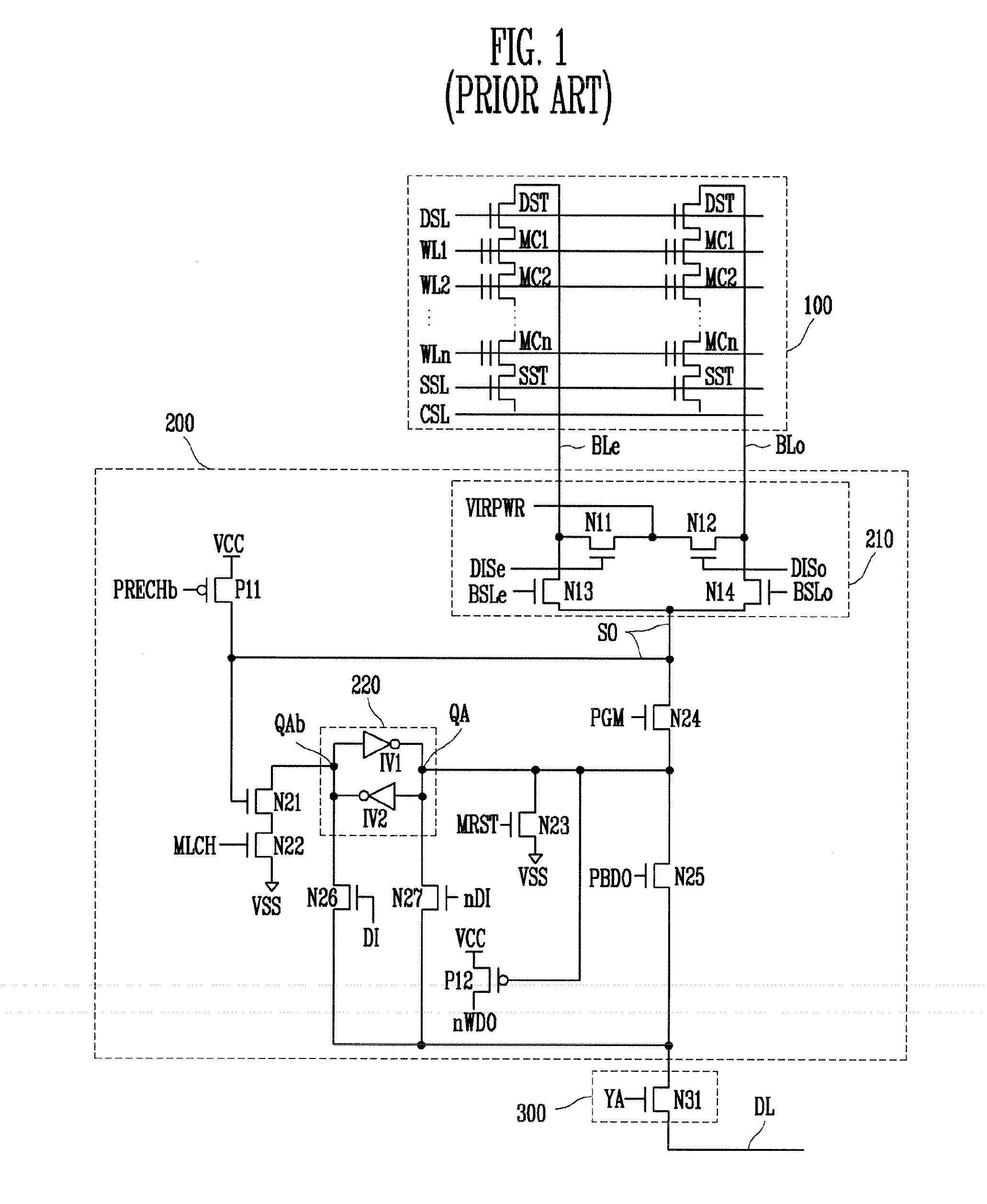 Non-volatile memory device having page buffer for verifying pre-erase