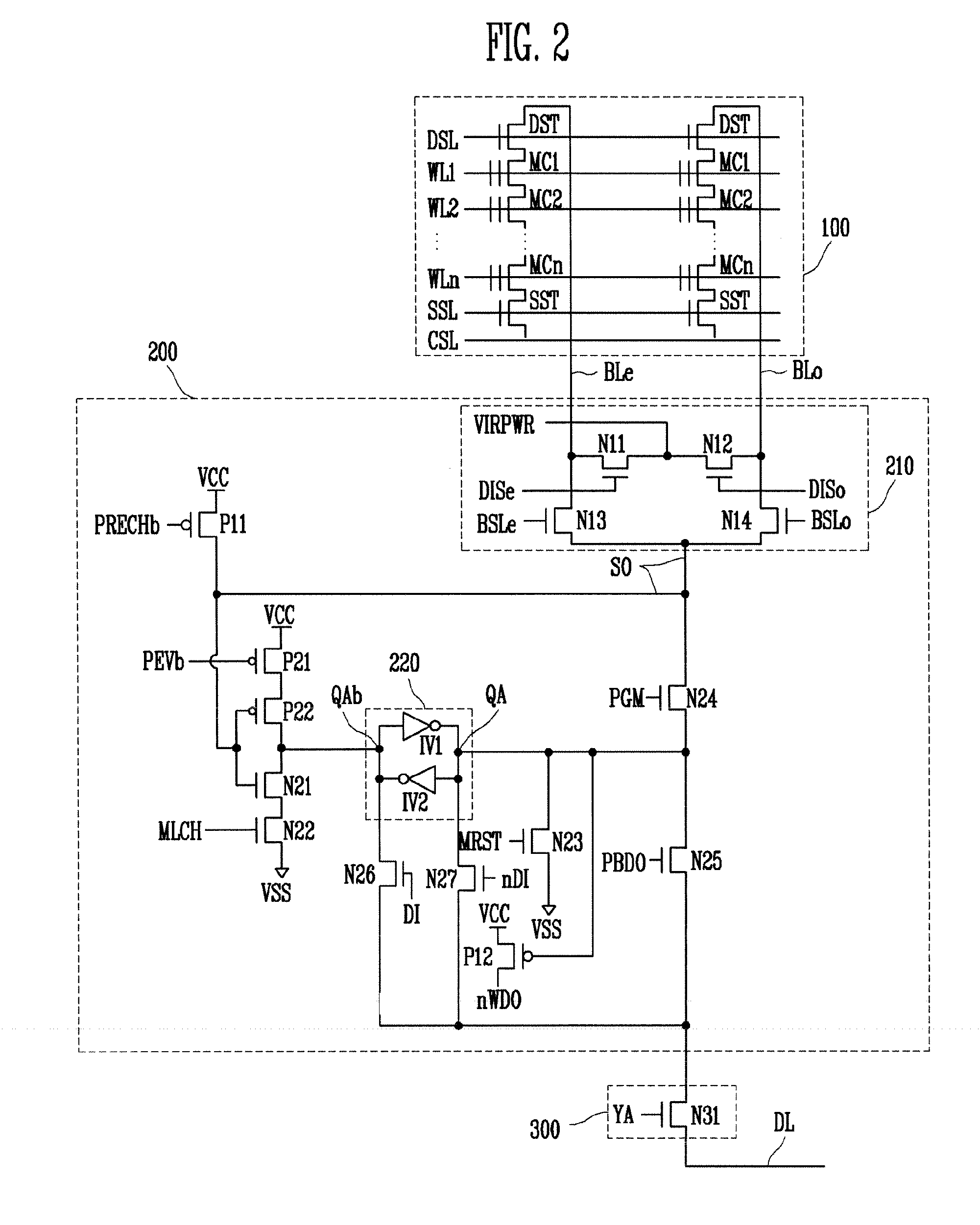 Non-volatile memory device having page buffer for verifying pre-erase