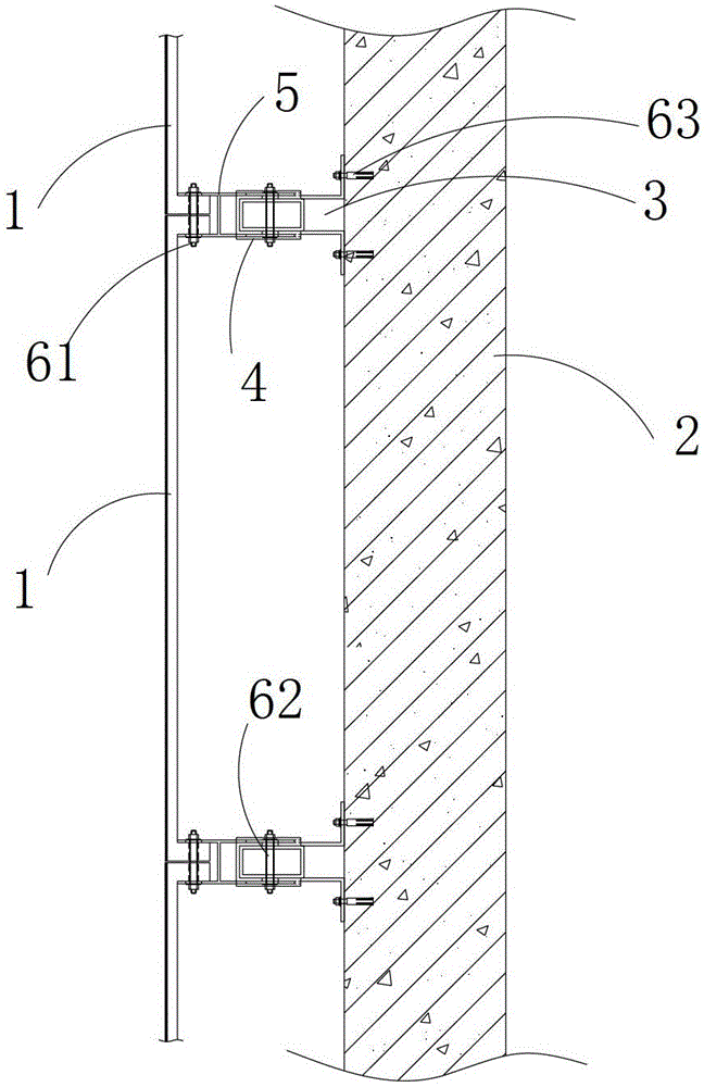 A kind of installation structure of grg veneer