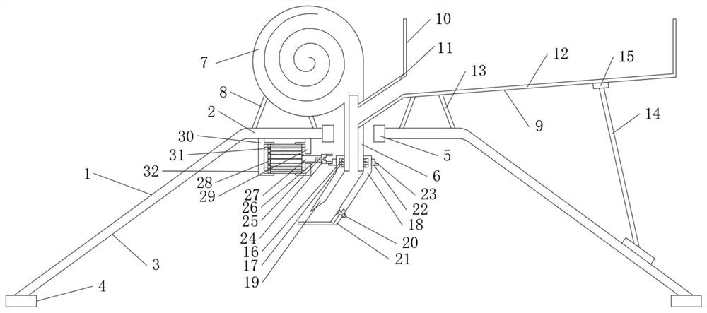 An all-round feeding device for fish ponds