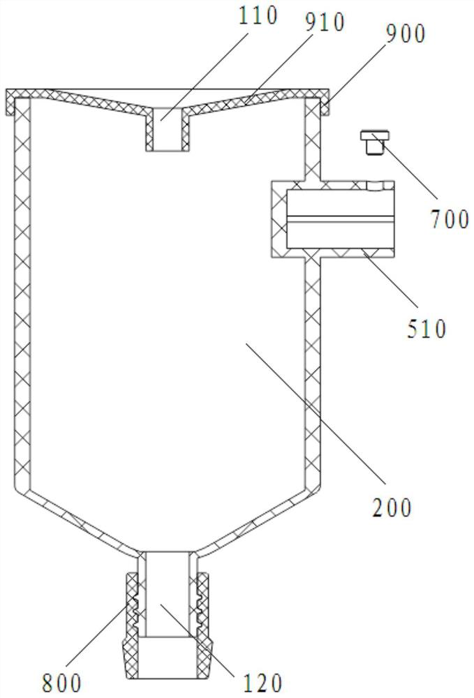 Combined acid adding kettle for storage battery