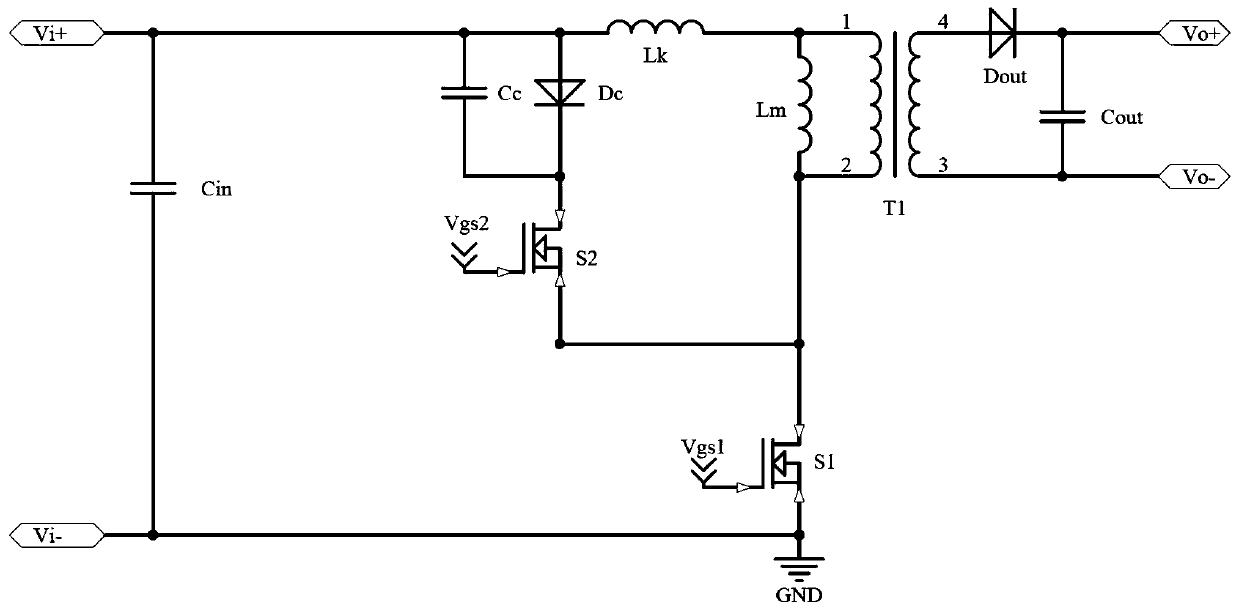 Active clamp fly-back converter