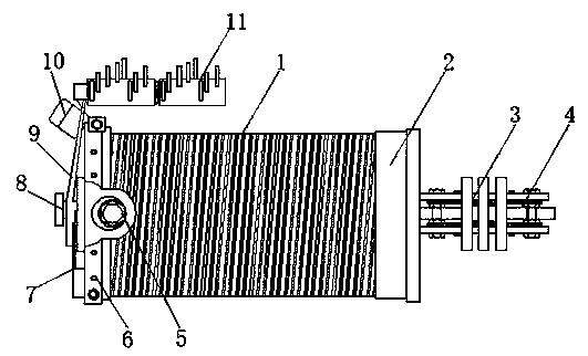 An adjustable mobile cotton yarn support