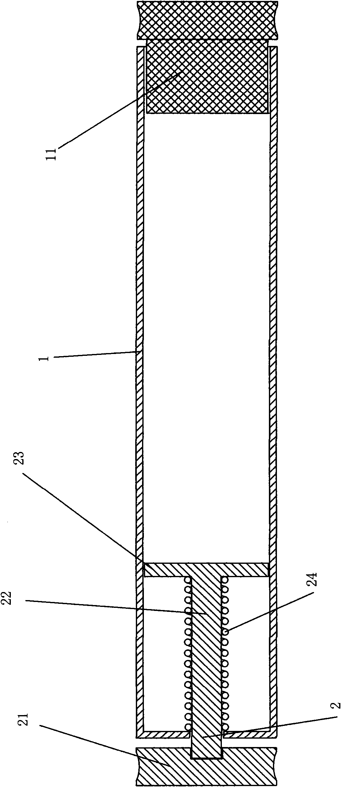 Cigarette end oxygen lack extinguisher