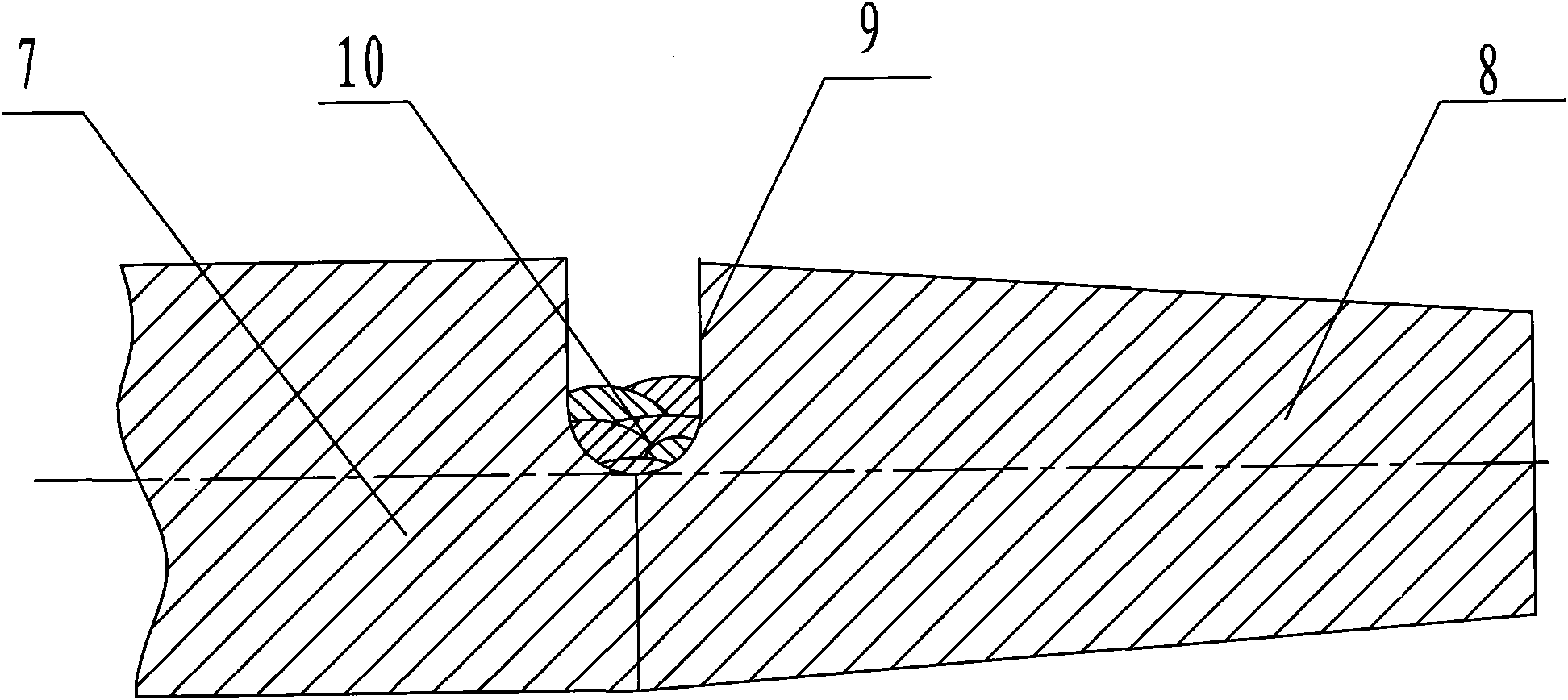 Welding process for broken 34CrNi3Mo electro-hydraulic hammer lever