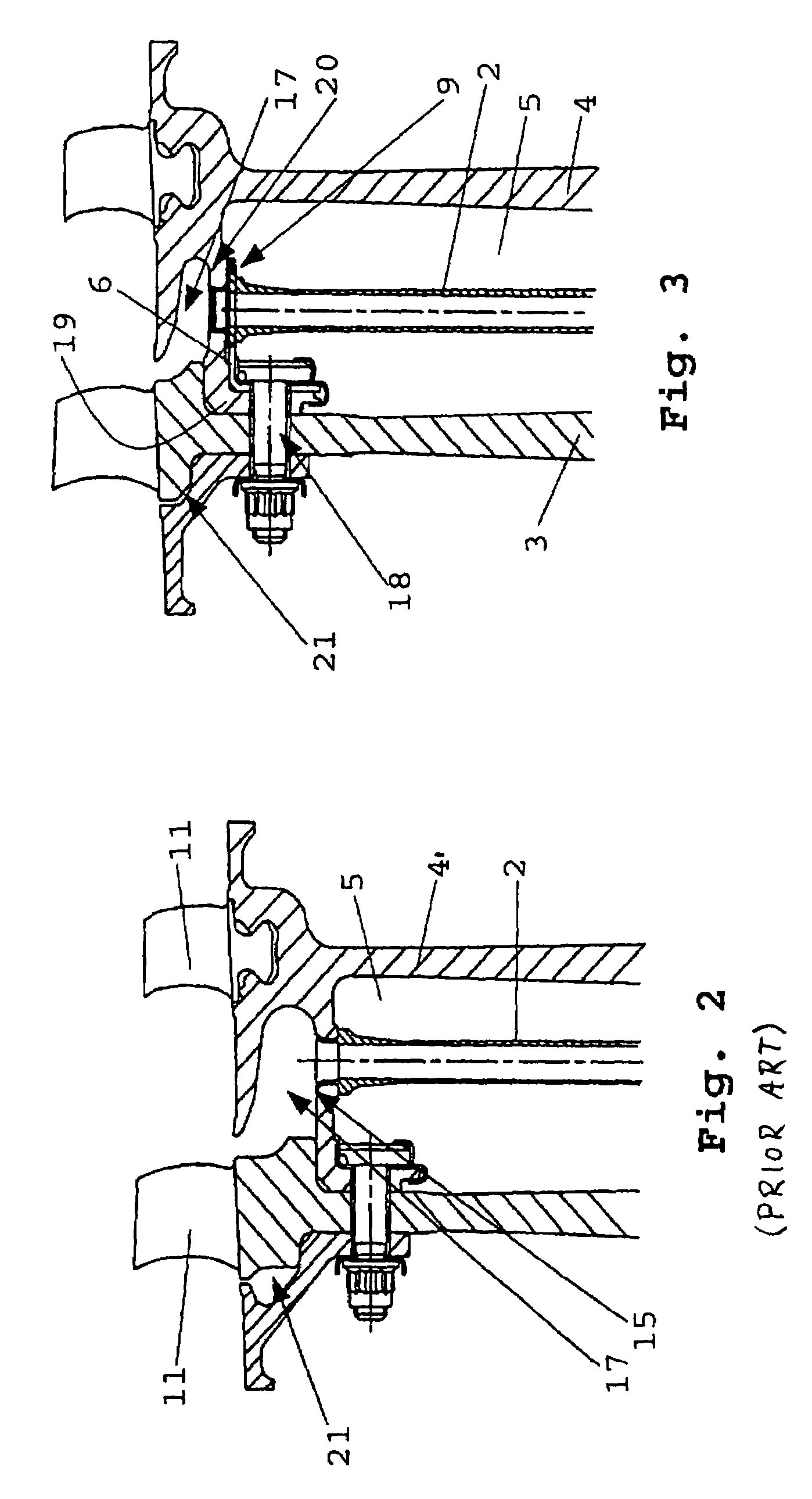 Tube-type vortex reducer with retaining ring