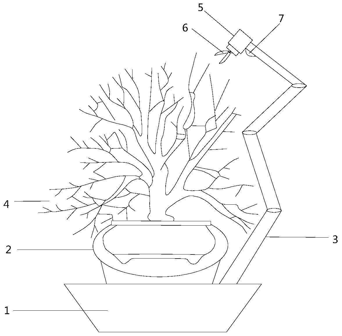 Multifunctional bonsai pruning device and method thereof