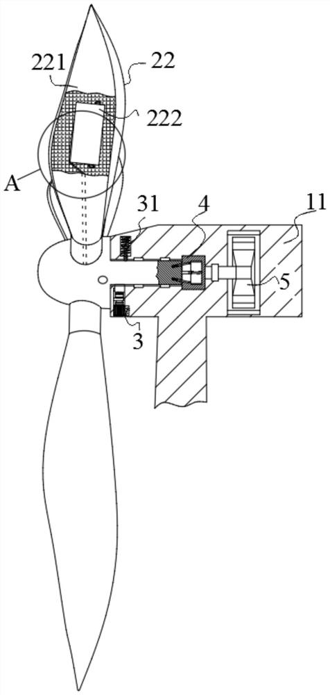 Torque self-adjusting type anti-attrition wind driven generator rotor assembly