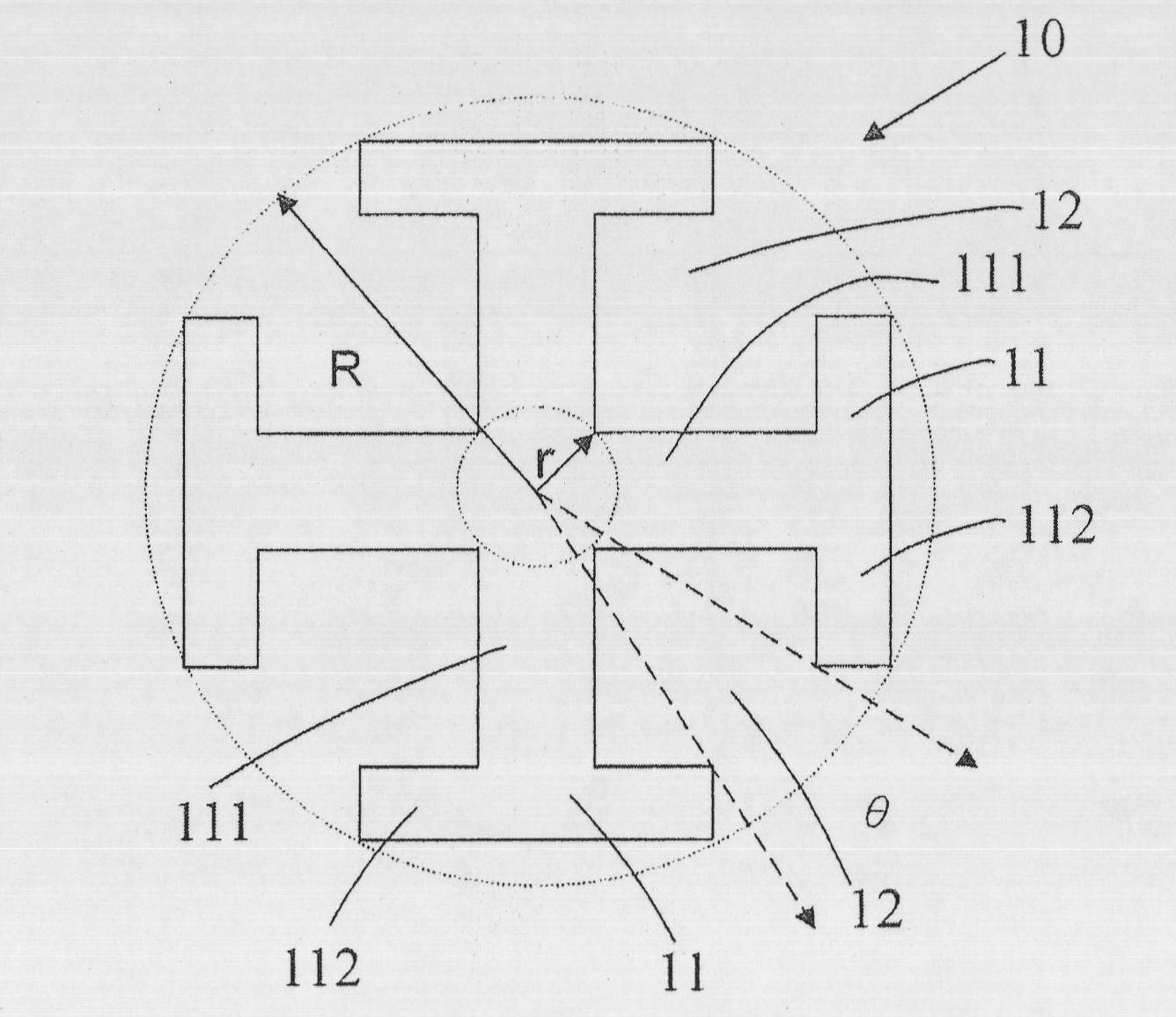 Fiber with 4T-shaped section