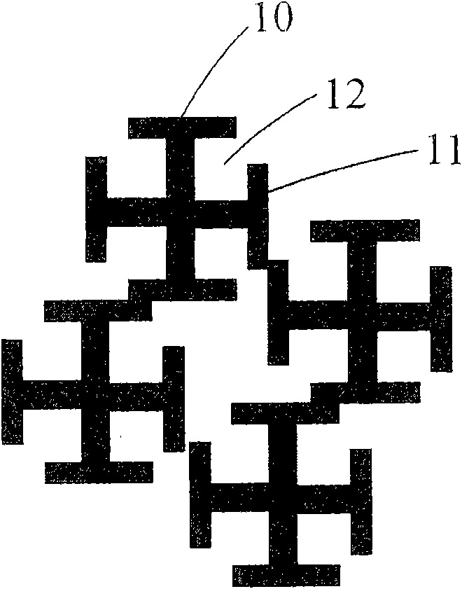 Fiber with 4T-shaped section