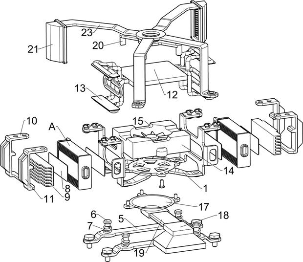 Motor controller heat dissipation and ventilation structure for scooter