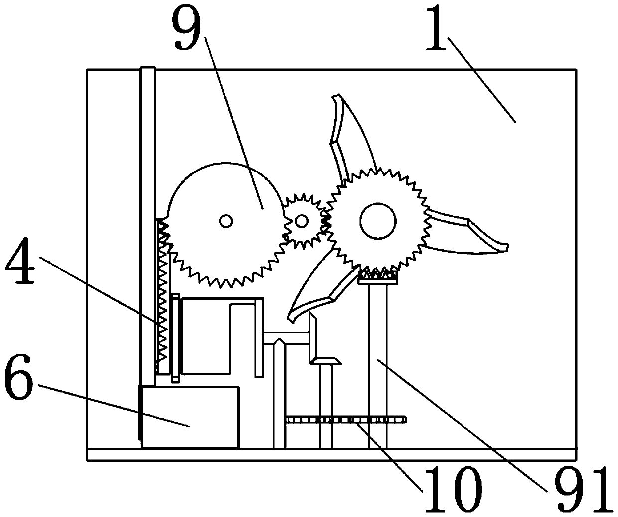 Large particle cleaning device for sewage discharge pretreatment of ecological lakes