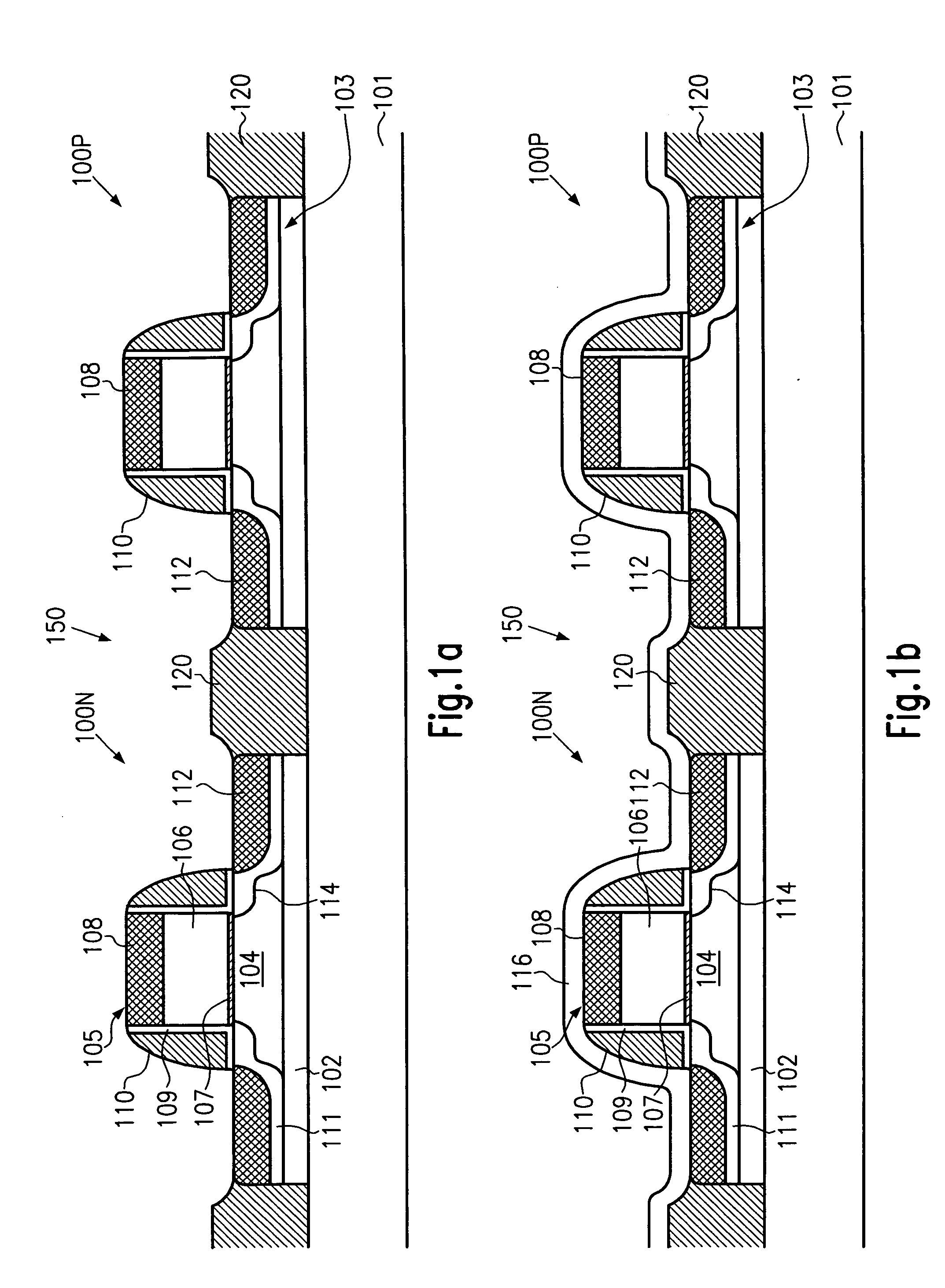 Technique for creating different mechanical stress in different channel regions by forming an etch stop layer having differently modified intrinsic stress