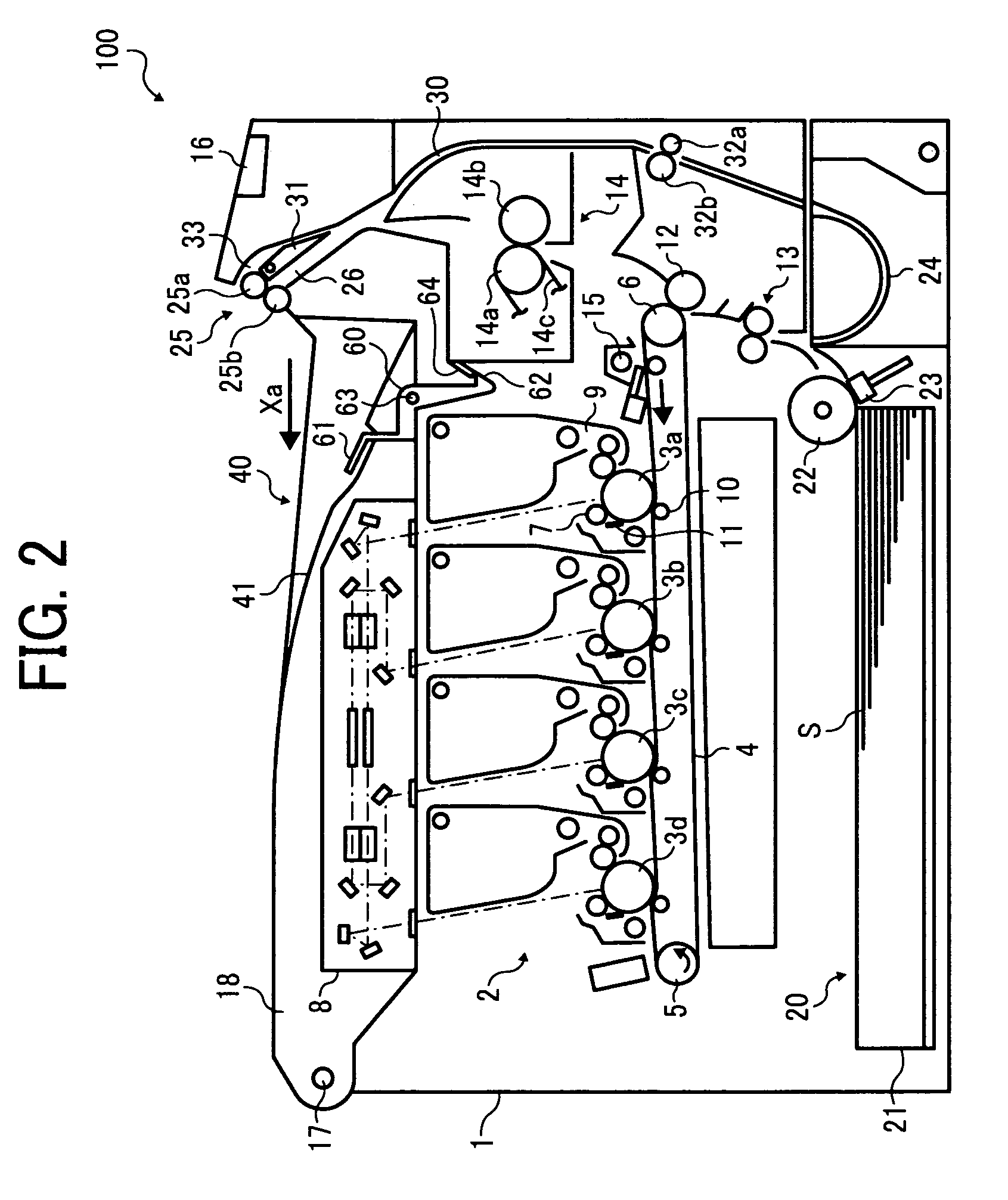 Image forming apparatus including a collecting portion inside guide members to collect and store liquid droplets