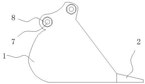 Excavator bucket for shoveling soil of agricultural machinery