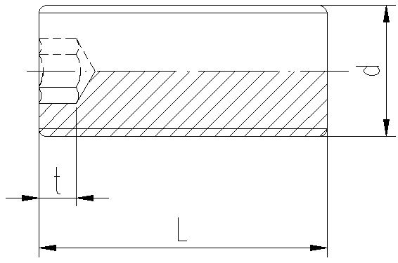 Plastic forming method of inner hexagonal hole of a slender bar