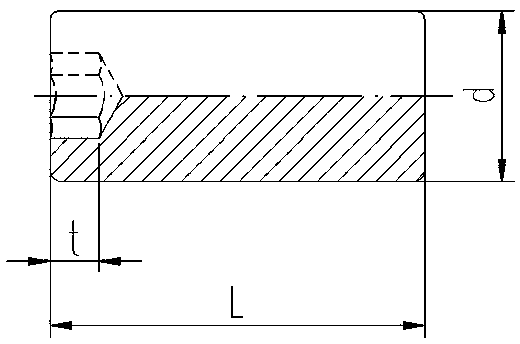 Plastic forming method of inner hexagonal hole of a slender bar