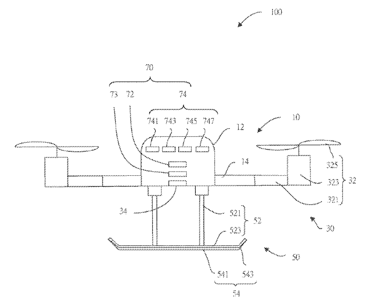 Unmanned aerial vehicle, control system and method thereof, and unmanned aerial vehicle landing control method