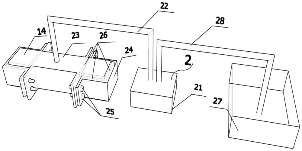 A test method for the medium transmission test device of concrete under the coupled action of temperature-osmotic pressure-load