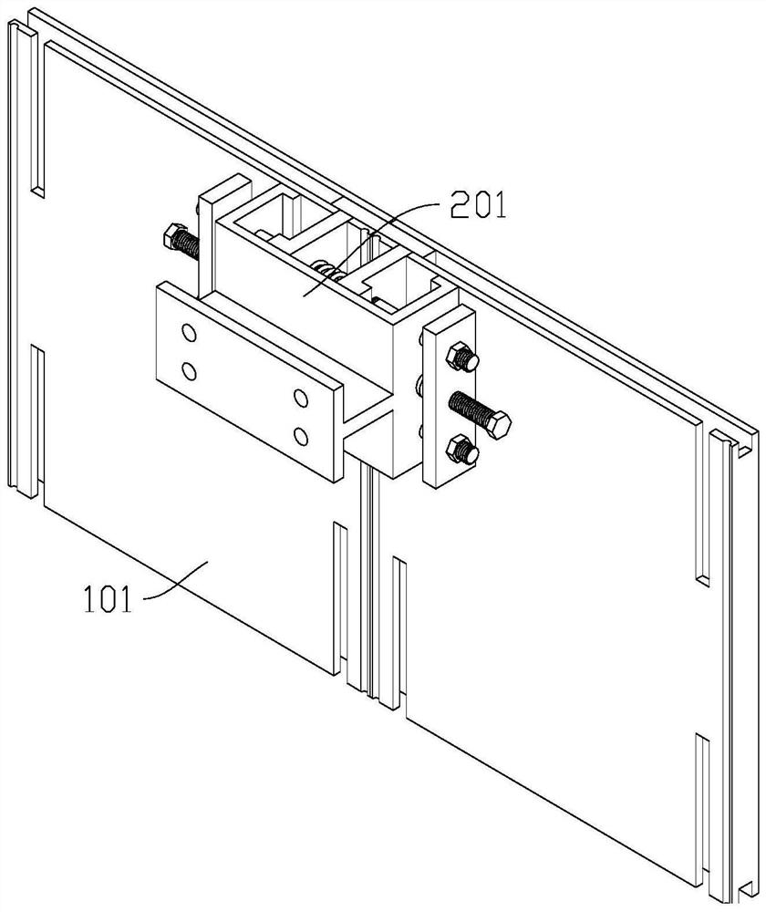 Laminated aluminum plate wall surface mounting structure