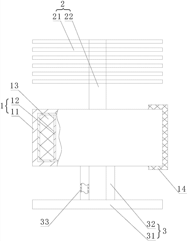 Heat remote transfer, storage and discharging structure with heat bridge effect