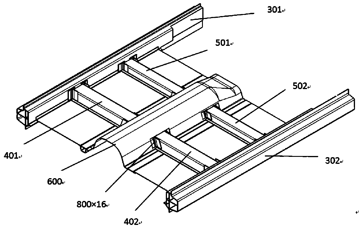 All aluminum alloy front floor assembly for automobile