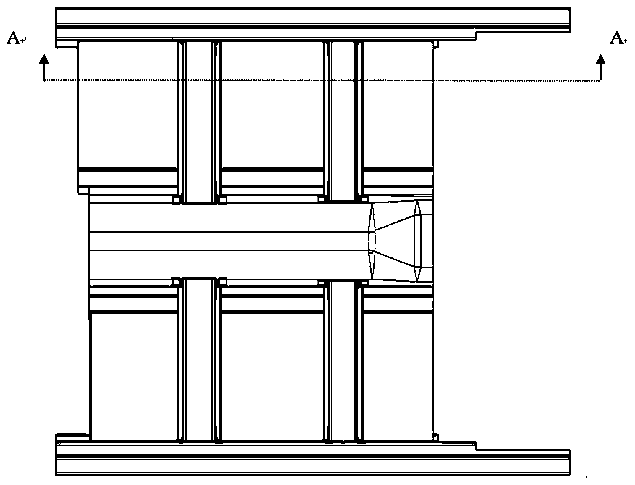 All aluminum alloy front floor assembly for automobile